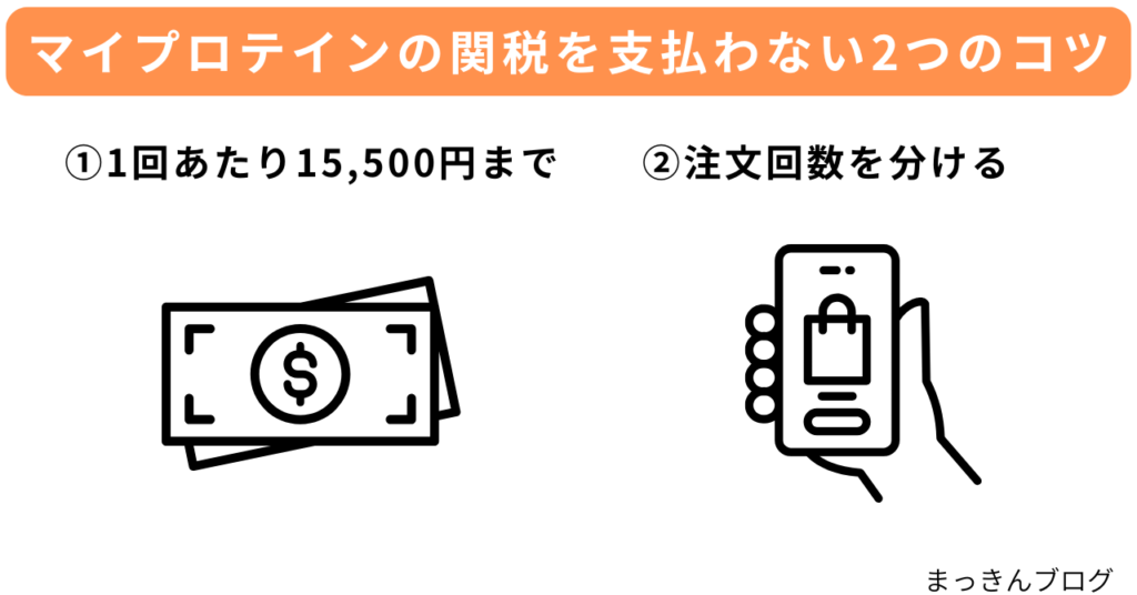 マイプロテインで関税を支払わない購入方法【個人輸入のルールを守る】