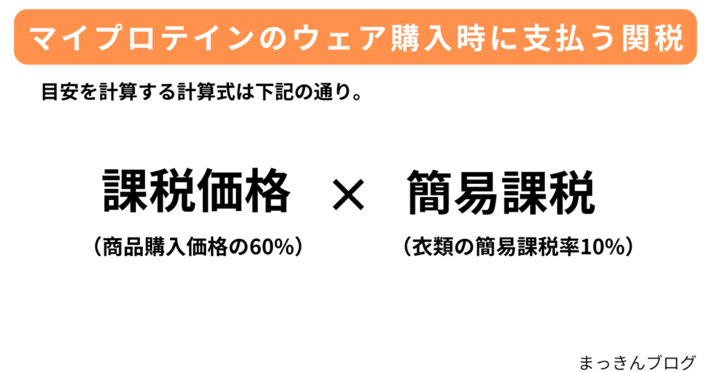 マイプロテインのウェア購入時に支払う関税はいくら【高額になりにくい】